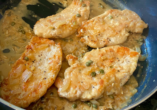 Chicken Fillets in a Light Lemony Sauce {Piccata}