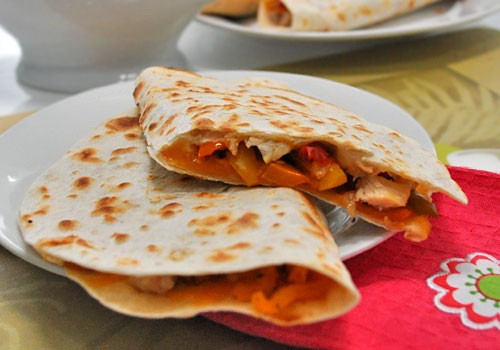 Chicken and Pepper Quesadillas
