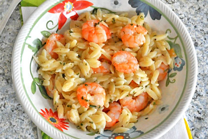 Ризони (Орзо) с Креветками, Чесноком и Лимоном пошаговое фото 7