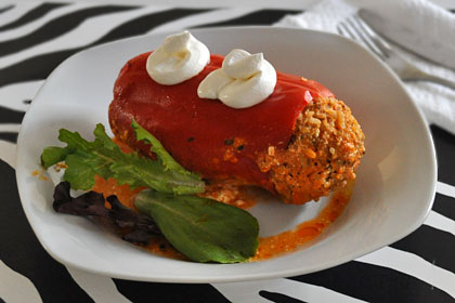 Meat Stuffed Bell Peppers