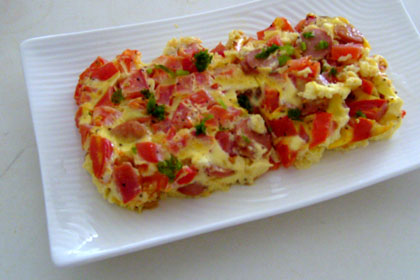 Oven Baked Sausage Omelet