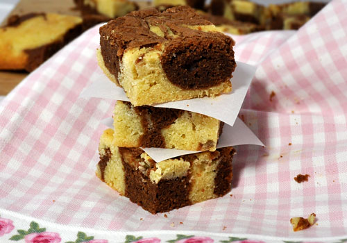 White and Milk Chocolate Brownies